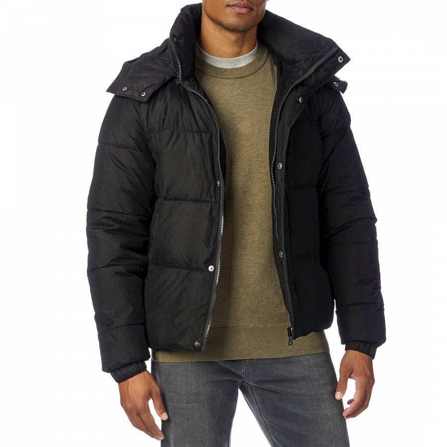 Gianni Feraud - Black Brixton Puffer Jacket - My-Boutique.co.uk