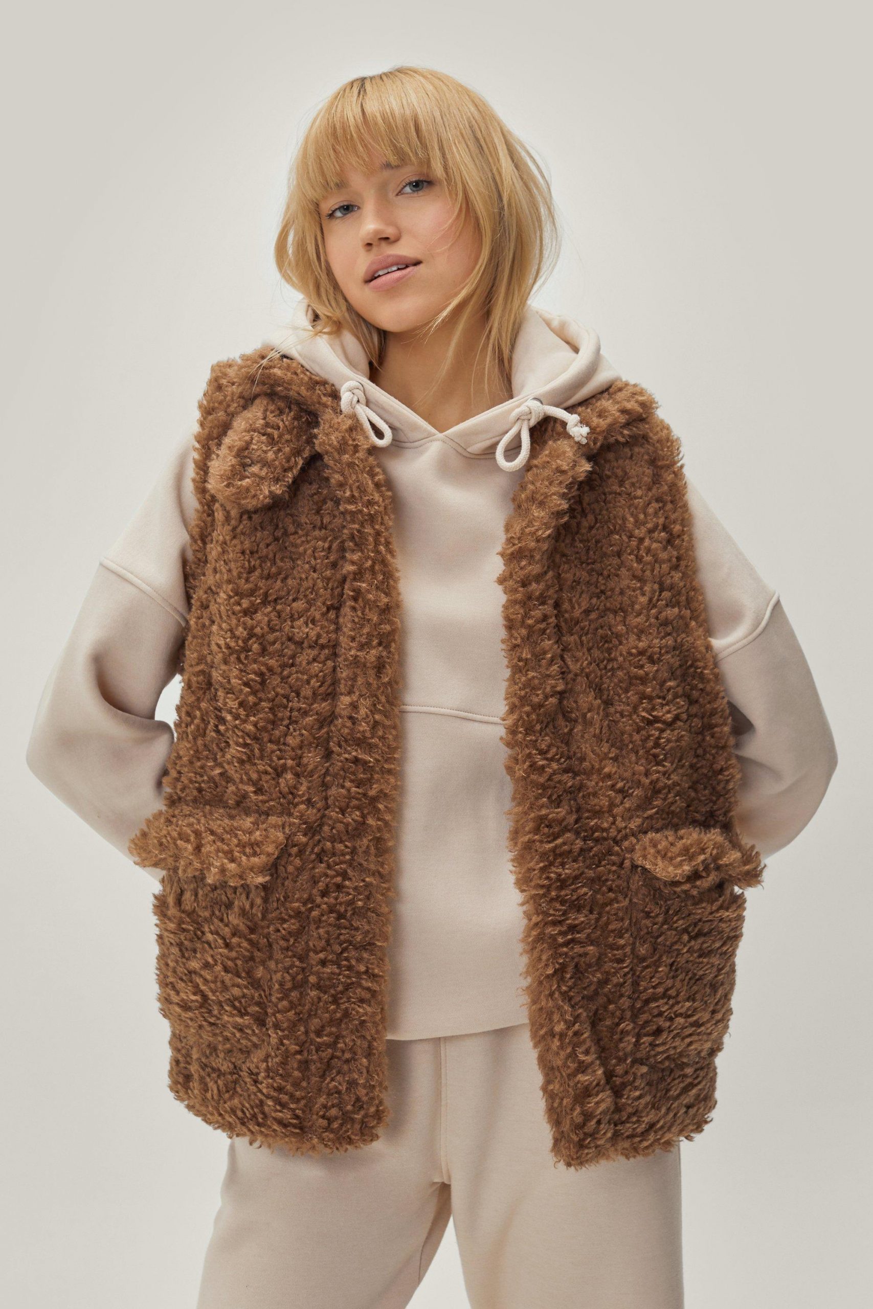 Fur clearance gilet debenhams