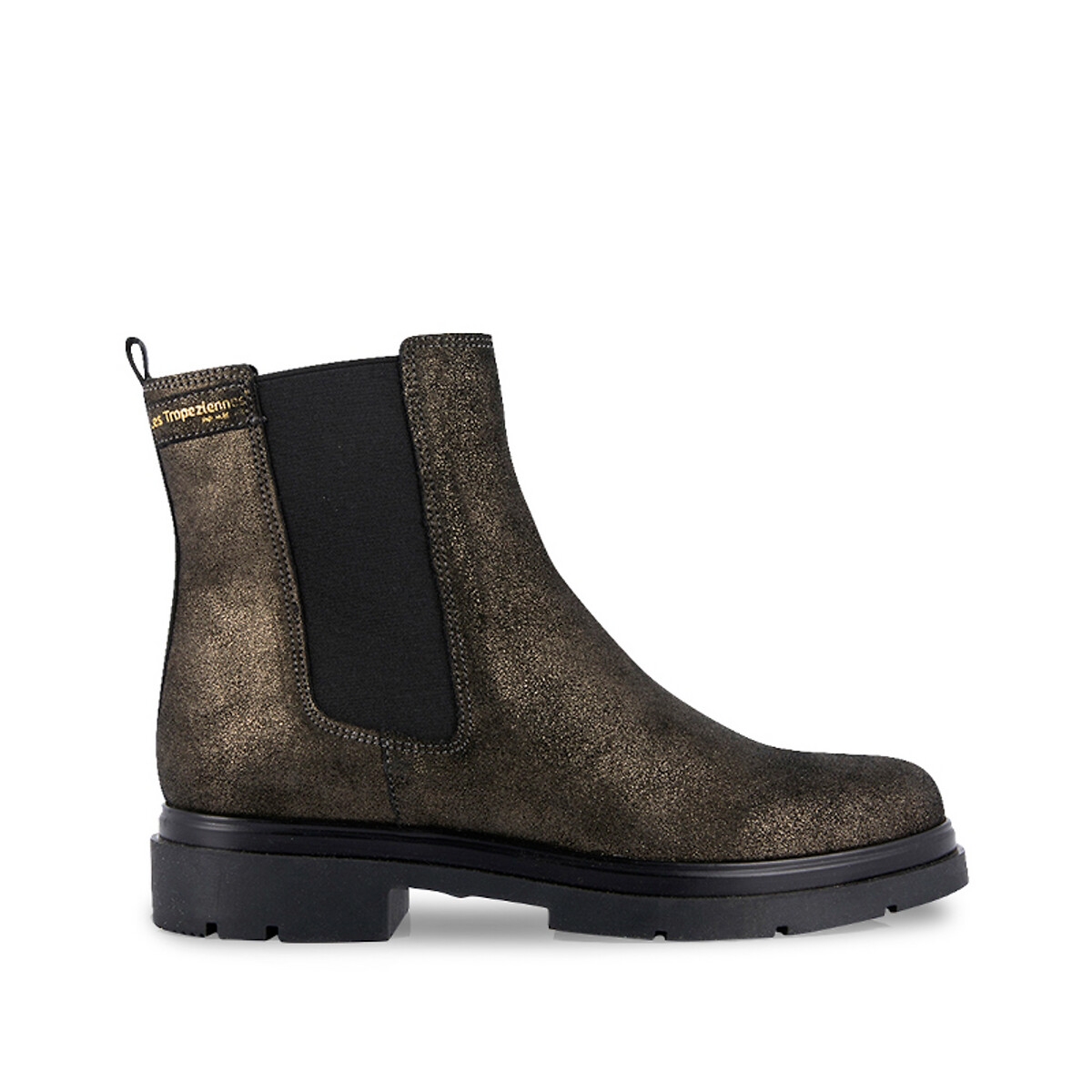 bronze chelsea boots