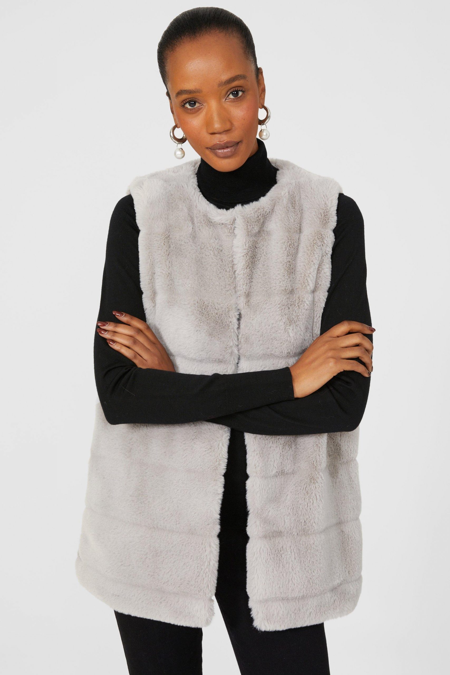 Fur Gilet grey