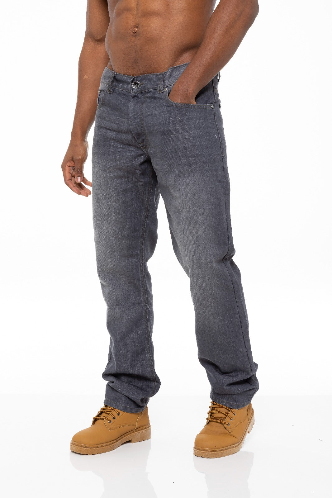 Kruze Mens Cuffed Jeans Regular Fit Jogger Denim Pants Trousers All Waist  Sizes