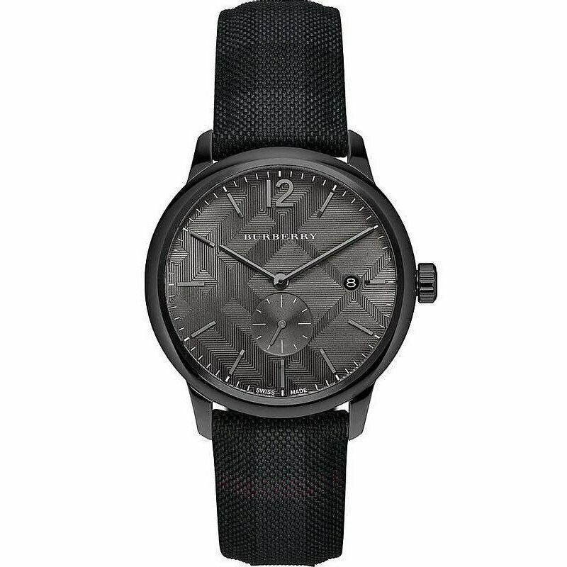 Burberry BU10010 Check Stamped Round Dial 40mm Men s Watch