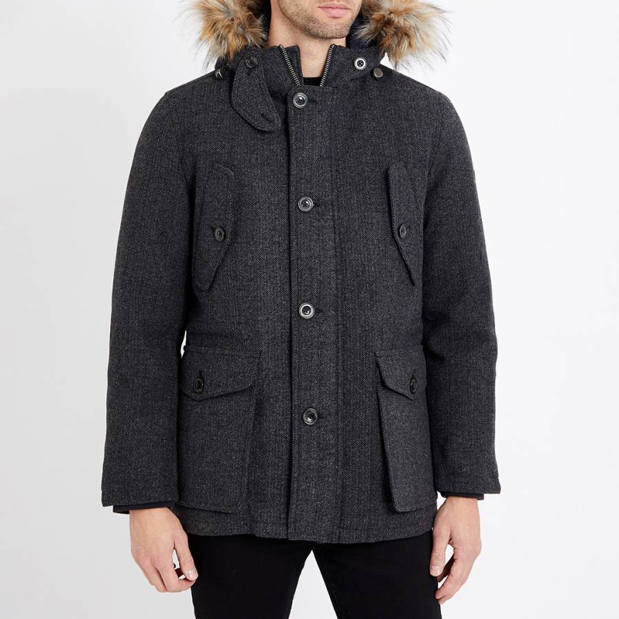 Hackett wool coat best sale