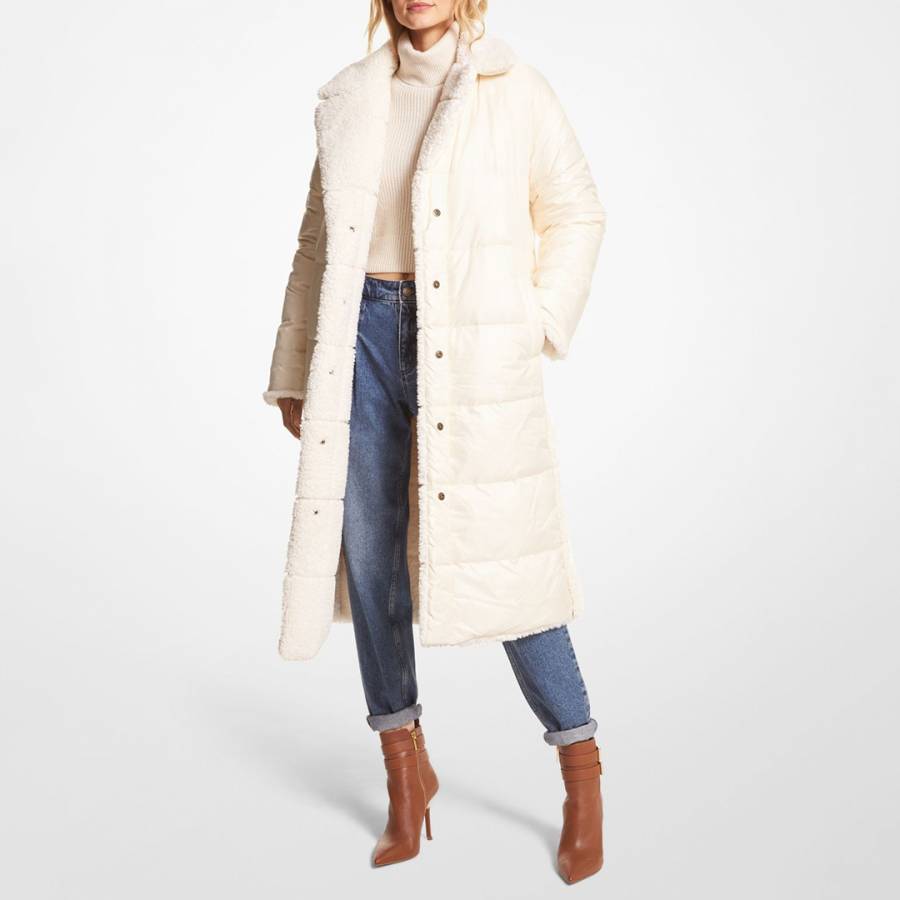 Michael kors long padded coat hotsell