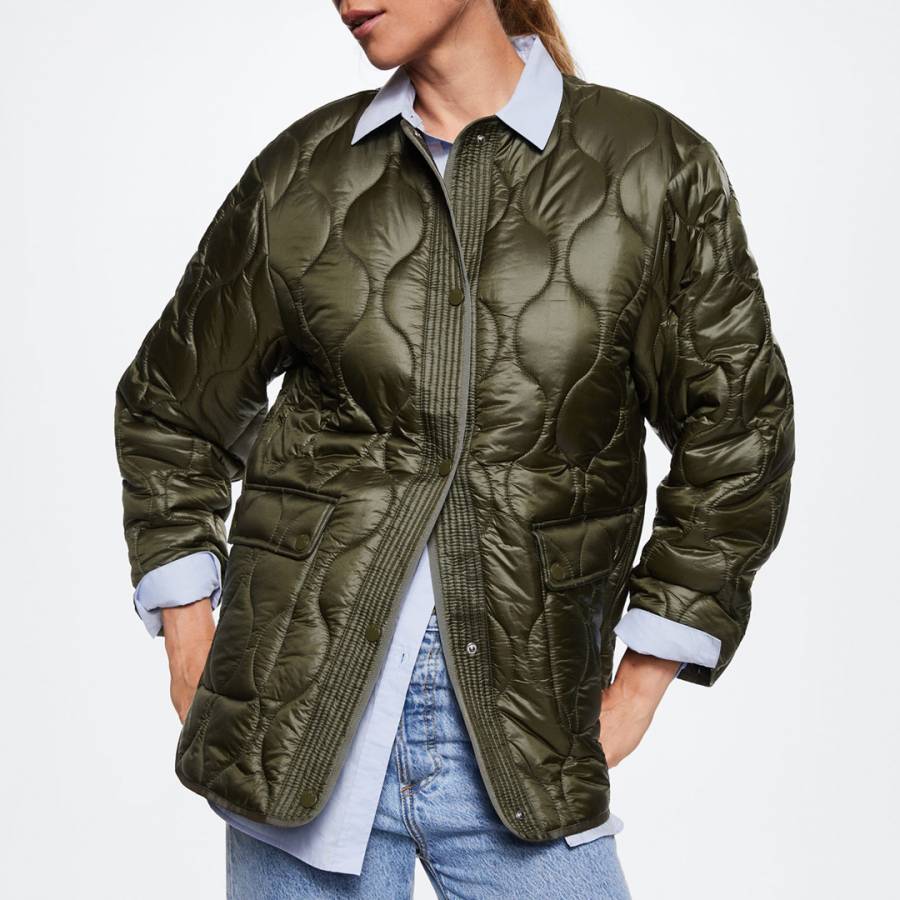 Mango oversize quilted coat hotsell